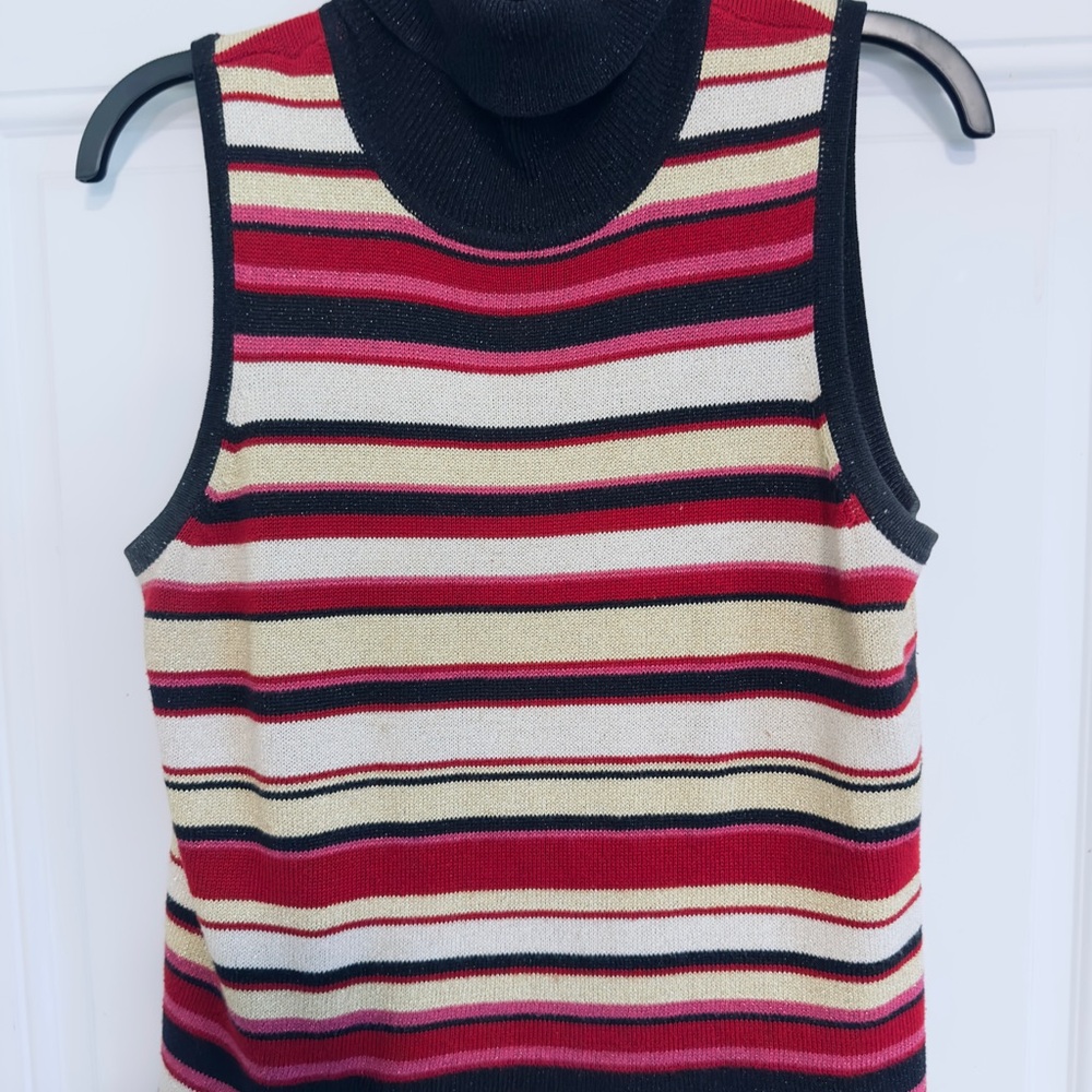 Striped Sleeveless Knit Top